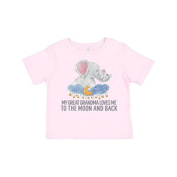 Inktastic My Great Grandma Loves Me to the Moon and Back Elephants Boys or Girls Toddler T-Shirt