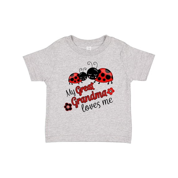 Inktastic My Great Grandma Loves Me with Cute Ladybugs Boys or Girls Baby T-Shirt