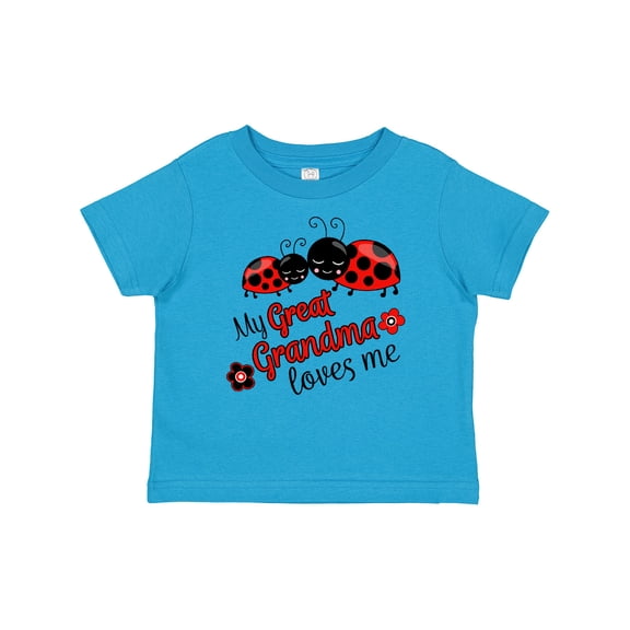 Inktastic My Great Grandma Loves Me with Cute Ladybugs Boys or Girls Baby T-Shirt
