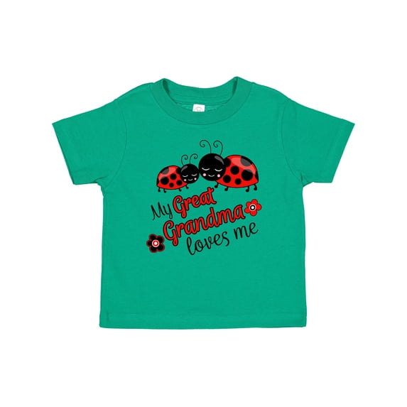 Inktastic My Great Grandma Loves Me with Cute Ladybugs Boys or Girls Baby T-Shirt