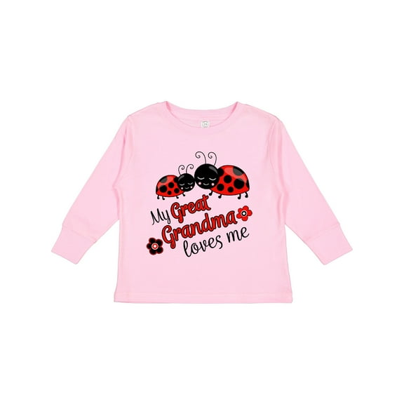 Inktastic My Great Grandma Loves Me with Cute Ladybugs Boys or Girls Long Sleeve Toddler T-Shirt