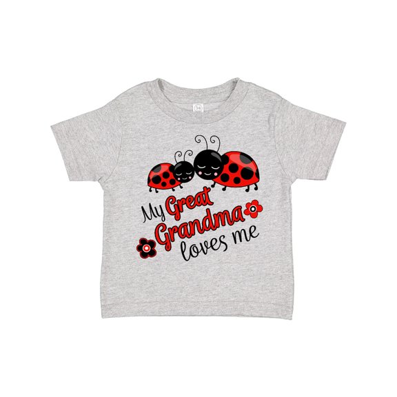 Inktastic My Great Grandma Loves Me with Cute Ladybugs Boys or Girls Toddler T-Shirt