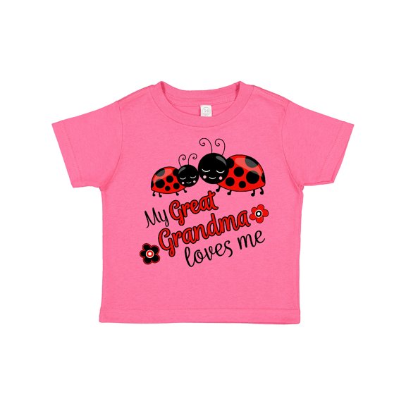 Inktastic My Great Grandma Loves Me with Cute Ladybugs Boys or Girls Toddler T-Shirt