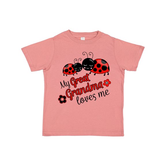Inktastic My Great Grandma Loves Me with Cute Ladybugs Boys or Girls Toddler T-Shirt