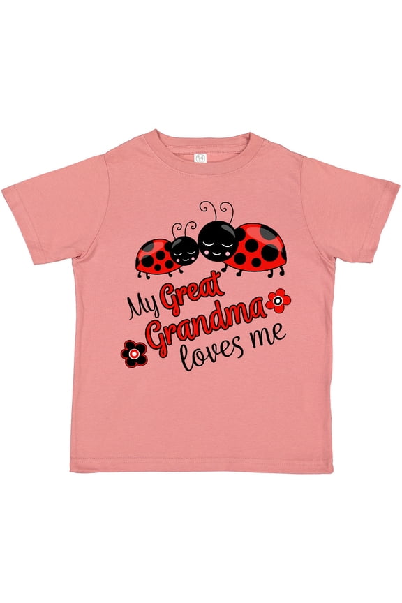 My Great Grandma Loves Me with Cute Ladybugs Boys or Girls Toddler T-Shirt