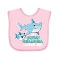 thumbnail image 1 of Inktastic My Great Grandma Loves Me with Cute Sharks Boys or Girls Baby Bib, 1 of 4