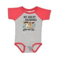 thumbnail image 1 of Inktastic My Great Grandma Loves Me with Sloth and Hearts Boys or Girls Baby Bodysuit, 1 of 5