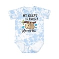 thumbnail image 1 of Inktastic My Great Grandma Loves Me with Sloth and Hearts Boys or Girls Baby Bodysuit, 1 of 5