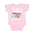 thumbnail image 1 of Inktastic My Great Grandma Loves Me with Sloth and Hearts Boys or Girls Baby Bodysuit, 1 of 5