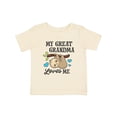 thumbnail image 1 of Inktastic My Great Grandma Loves Me with Sloth and Hearts Boys or Girls Baby T-Shirt, 1 of 5