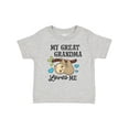 thumbnail image 1 of Inktastic My Great Grandma Loves Me with Sloth and Hearts Boys or Girls Baby T-Shirt, 1 of 5