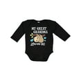 thumbnail image 1 of Inktastic My Great Grandma Loves Me with Sloth and Hearts Boys or Girls Long Sleeve Baby Bodysuit, 1 of 5