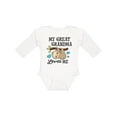 thumbnail image 1 of Inktastic My Great Grandma Loves Me with Sloth and Hearts Boys or Girls Long Sleeve Baby Bodysuit, 1 of 5