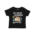 thumbnail image 1 of Inktastic My Great Grandma Loves Me with Sloth and Hearts Boys or Girls Toddler T-Shirt, 1 of 5