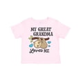 thumbnail image 1 of Inktastic My Great Grandma Loves Me with Sloth and Hearts Boys or Girls Toddler T-Shirt, 1 of 5