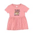 thumbnail image 1 of Inktastic My Great Grandma Loves Me with Sloth and Hearts Girls Baby Dress, 1 of 5