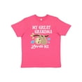 thumbnail image 1 of Inktastic My Great Grandma Loves Me with Sloth and Hearts Youth T-Shirt, 1 of 5