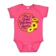 thumbnail image 1 of Inktastic My Great Grandma Loves Me with Sunflower Wreath Boys or Girls Baby Bodysuit, 1 of 5