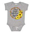 thumbnail image 1 of Inktastic My Great Grandma Loves Me with Sunflower Wreath Boys or Girls Baby Bodysuit, 1 of 5