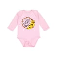 thumbnail image 1 of Inktastic My Great Grandma Loves Me with Sunflower Wreath Boys or Girls Long Sleeve Baby Bodysuit, 1 of 5