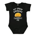 thumbnail image 1 of Inktastic My Great Grandma Loves Me with Taco Illustration Boys or Girls Baby Bodysuit, 1 of 5