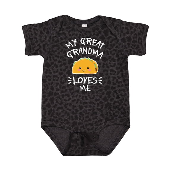 Inktastic My Great Grandma Loves Me with Taco Illustration Boys or Girls Baby Bodysuit