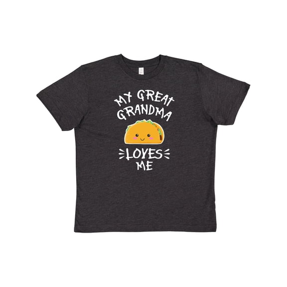 Inktastic My Great Grandma Loves Me with Taco Illustration Youth T-Shirt
