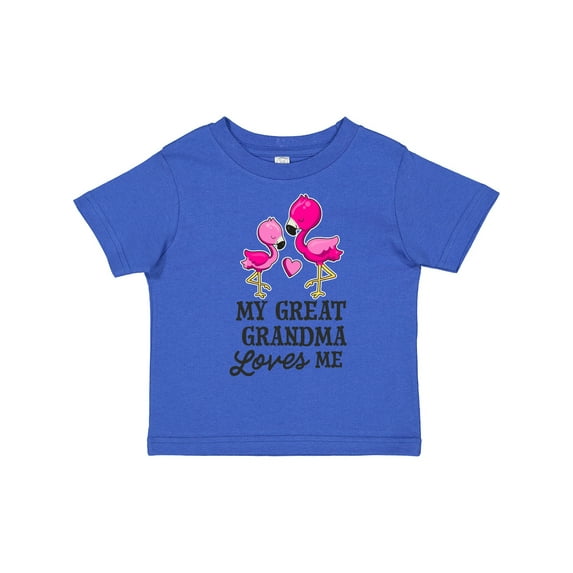 Inktastic My Great Grandma Loves Me with Two Flamingos Boys or Girls Toddler T-Shirt