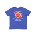 thumbnail image 1 of Inktastic My Great Grandma Loves me- bear and hearts Youth T-Shirt, 1 of 5