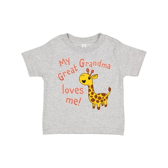 Inktastic My Great Grandma Loves Me Cute Giraffe Boys or Girls Toddler T-Shirt