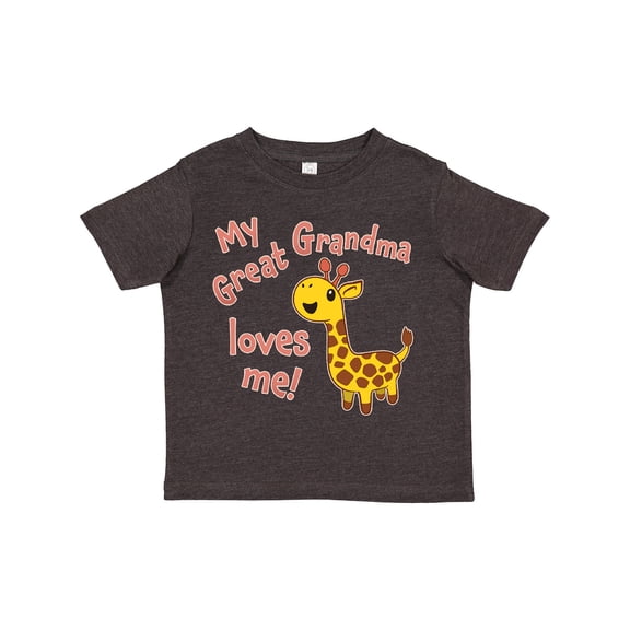 Inktastic My Great Grandma Loves Me Cute Giraffe Boys or Girls Toddler T-Shirt