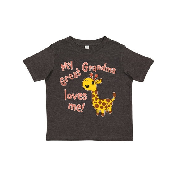 Inktastic My Great Grandma Loves Me Cute Giraffe Boys or Girls Toddler T-Shirt