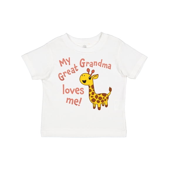 Inktastic My Great Grandma Loves Me Cute Giraffe Boys or Girls Toddler T-Shirt
