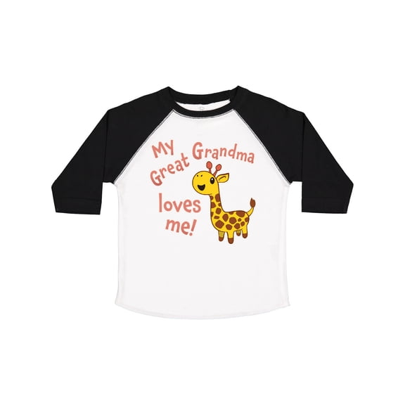 Inktastic My Great Grandma Loves Me Cute Giraffe Boys or Girls Toddler T-Shirt