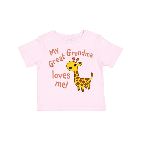 Inktastic My Great Grandma Loves Me Cute Giraffe Boys or Girls Toddler T-Shirt
