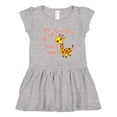 thumbnail image 1 of Inktastic My Great Grandma Loves me- cute giraffe Girls Toddler Dress, 1 of 5