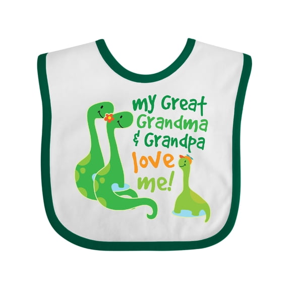 Inktastic My Great Grandma and Grandpa Love Me Boys Baby Bib