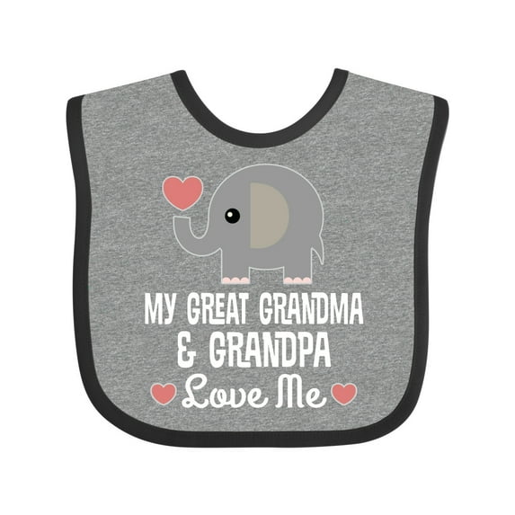 Inktastic My Great Grandma and Great Grandpa Love Me Boys or Girls Baby Bib
