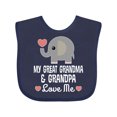 thumbnail image 1 of Inktastic My Great Grandma and Great Grandpa Love Me Boys or Girls Baby Bib, 1 of 4