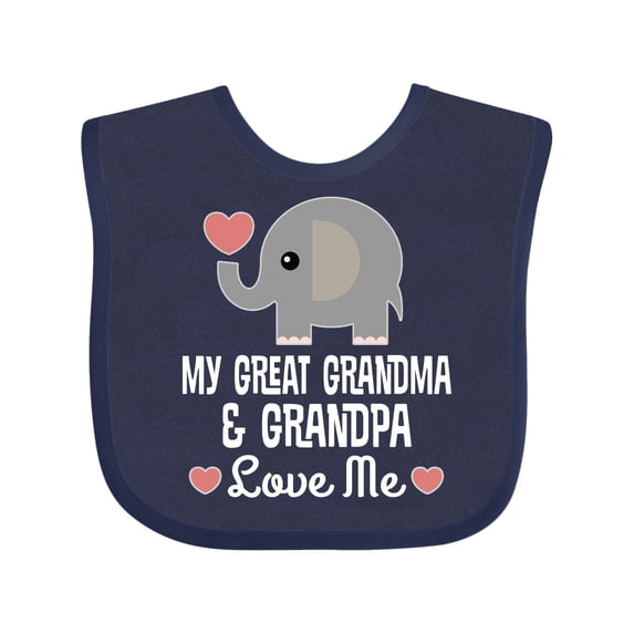 Inktastic My Great Grandma and Great Grandpa Love Me Boys or Girls Baby Bib