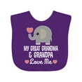 thumbnail image 1 of Inktastic My Great Grandma and Great Grandpa Love Me Boys or Girls Baby Bib, 1 of 4