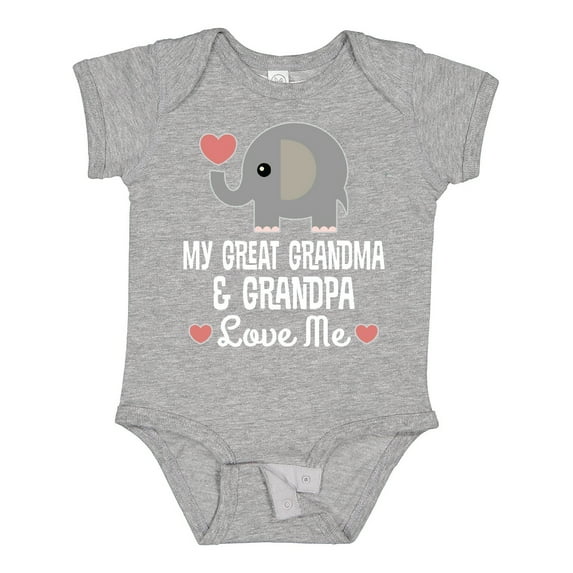 Inktastic My Great Grandma and Great Grandpa Love Me Boys or Girls Baby Bodysuit