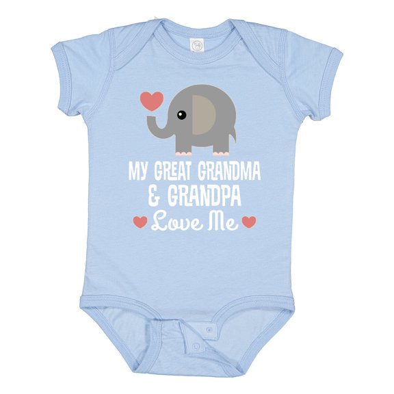 Inktastic My Great Grandma and Great Grandpa Love Me Boys or Girls Baby Bodysuit