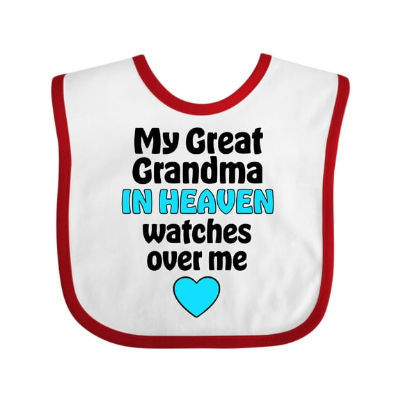 Inktastic My Great Grandma in Heaven Watches over Me Boys or Girls Baby Bib