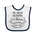 thumbnail image 1 of Inktastic My Great Grandma in Heaven Watches over Me Boys or Girls Baby Bib, 1 of 4