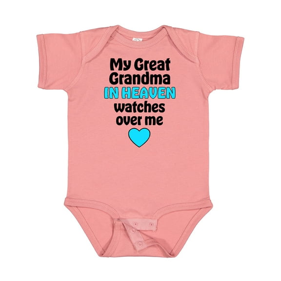Inktastic My Great Grandma in Heaven Watches over Me Boys or Girls Baby Bodysuit