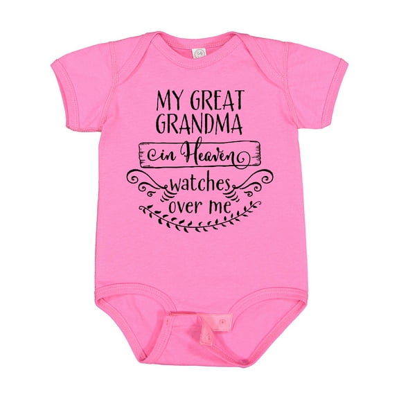Inktastic My Great Grandma in Heaven Watches over Me Boys or Girls Baby Bodysuit