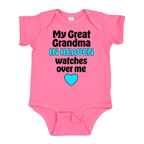 Inktastic My Great Grandma in Heaven Watches over Me Boys or Girls Baby Bodysuit