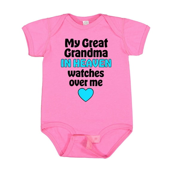 Inktastic My Great Grandma in Heaven Watches over Me Boys or Girls Baby Bodysuit