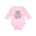 thumbnail image 1 of Inktastic My Great Grandma in Heaven Watches over Me Boys or Girls Long Sleeve Baby Bodysuit, 1 of 5